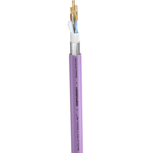 Sound Tools SuperCAT Professional Grade Shielded CAT5e etherCON Cable, Flexible Polyurethane Jacket, Neutrik Connectors (50 feet, Purple)