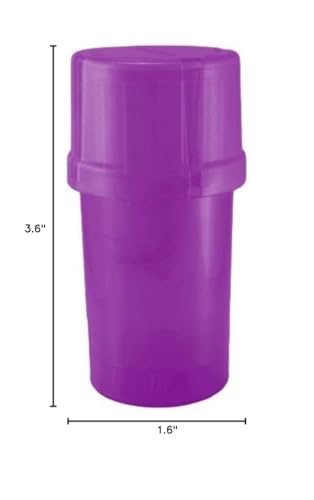 MedTainer Storage Container w/Built-In Grinder - Purple