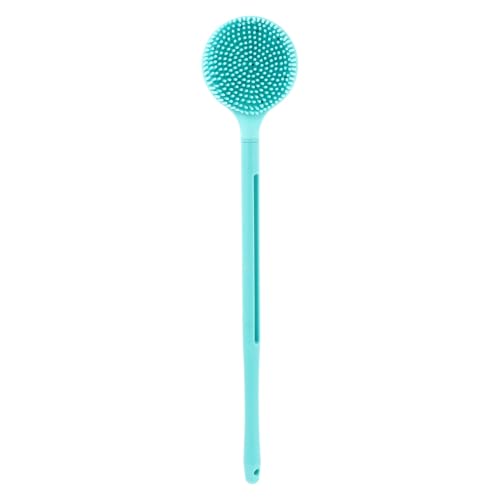 PENIKOKO Cepillo de Baño de Silicona con Mango Doble Cara Suave y Exfoliante para Masaje Corporal y Limpieza Profunda Diseño Ergonómico para Piel Sensible Color Azul