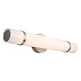 Design House 577759 Fleming LED Traditional Bath Bar 24 Inch Vanity Light with Frosted Glass for Over the Mirror, Satin Nickel