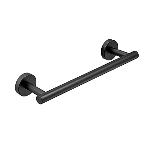 Bathroom Shelves Black Bathroom Hardware Set, Towel Bar Rack, Toilet Paper Holder, Robe Hook Bathroom Shelf Organizer (Color : Black-Bar)