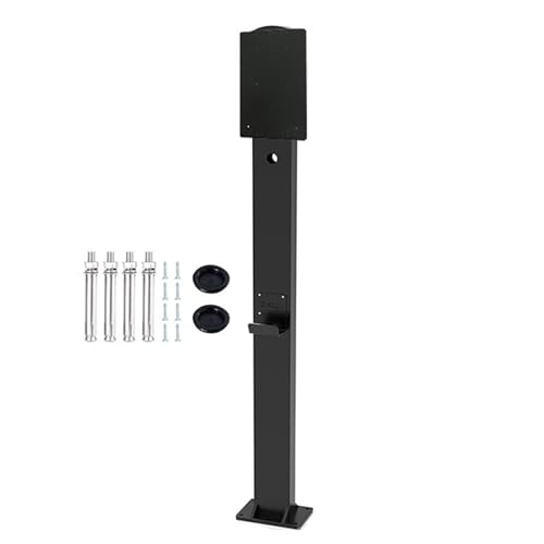 Universal EV Charging Station Stand with Hook and Canopy, Floor Mounted Vehicle Charger Holder for Secure and Convenient Charging in Garages, Factories, and Communities