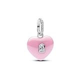 PANDORA Moments 794424C01 - Ciondolo a forma di cuore, in argento Sterling con zirconi, co...