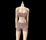 1:6 Scale Figure Clothes Vest + Shorts for 1/6 12 inch Female Action Figure Doll Clothes (Coffee)