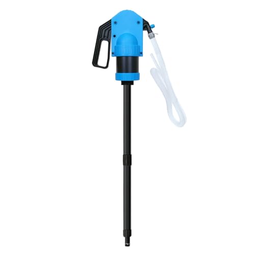 AMUR Fasspumpe, Handpumpe, Kurbelpumpe, Umfülllpumpe, Manuelle Hebelpumpe, Batteriebetriebe für Diesel, Wasser, AdBlue®, Ölfasspumpe, Dieselpumpe, Motoröl, Benzinspumpe (Universal Handpumpe 500)