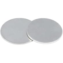 304 Stainless Steel Disc, 0.5mm Thickness Metal Round Plates Blank Metal Strike Plates for Crafts Metal Stamping and DIY Jewelry Making - Diameter 80mm 2pcs