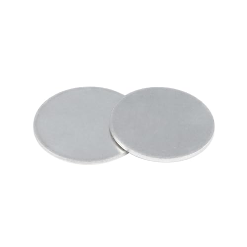 304 Edelstahlscheibe, 1,5 mm dick, runde Metallplatten, blanko, Metall-Stanzplatten für Handwerk, Metallstempeln und DIY-Schmuckherstellung, Durchmesser 80 mm, 2 Stück