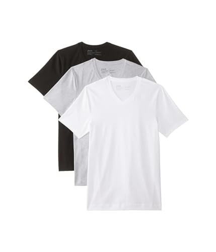 Pact Cool-Stretch V-Neck Undershirt 3-Pack - T-Shirt for Men - V-Neckline - Short Sleeves - Straight Hemline