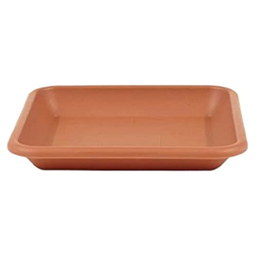 greemotion Salvamanteles Jana en terracota – Posavasos cuadrado para macetero – Platillo cuadrado de plástico – Maceta para plantas 41 x 41 cm