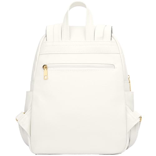 Image of KKXIU Trendy Leather Backpack Purse for Women and Ladies Shoulder Travel Daypacks Bags (A-White)