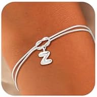 Initial Initial Bracelets for Women - 14K Gold Plated Love Knot Letter A-Z Initial Bracelet, Dainty Forever Infinity Bracelet, Birthday Gifts, Jewelry Gifts for Women, Lover Bridesmaids Friends Gifts
