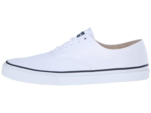 Image of Sperry CVO Canvas - Sneakers for Men - Non-Marking Rubber Outsole - Soft Canvas Upper - Textile Lining White 9 M (D)