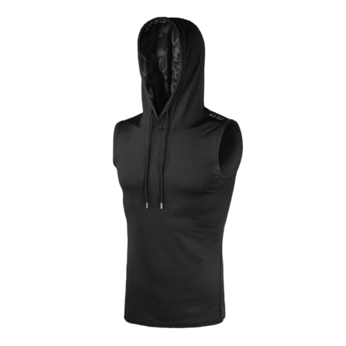 Amazon.com: SLEEFS Basic Black Sleeveless Compression Hoodie