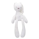 Temeemeg Conejito de Peluche de Juguete, Conejo durmiendo, muñeco de Peluche, Conejito de Dibujos Animados, Juguete Suave Relajante, Color Blanco.