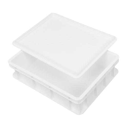 Luxshiny Pizza Dough Proofing Box with Lid Stackable Proving Container for Optimal Dough Proofing Plastic Storage for Home Commercial Use for Bakeries