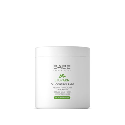 Laboratorios Babé - Stop AKN Oil Control Pads | Discos Seborreguladores y Purificantes | Tratamiento para Acné | 60 Discos