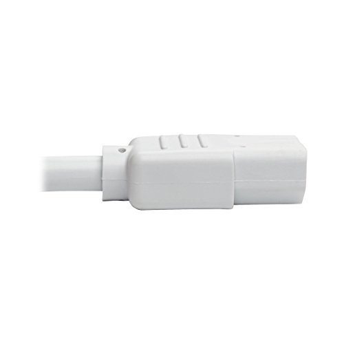 Image of Tripp Lite 2 ft. Heavy Duty Power Extension Cord, C14 to C13, 15A, 14 AWG, White (P005-002-AWH)