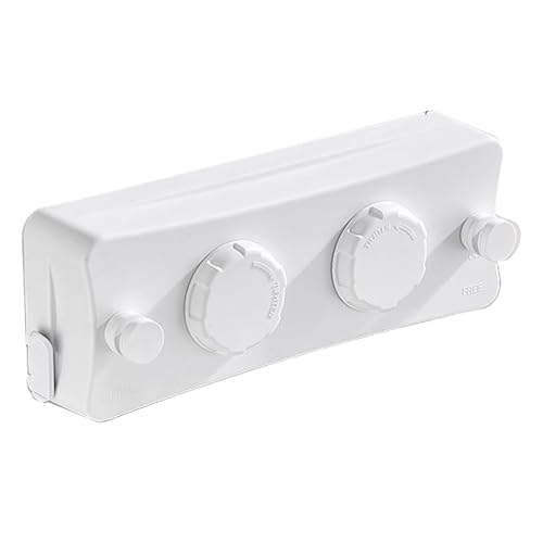 GrnArt 洗濯物干しワイヤー 耐荷重40kg ワイヤー全長5.1M 内蔵タイプ ステンレス 自由伸縮可能 室内物干し 隠し 防水防錆 壁付 梅雨対策 省スペース収納 室内屋外兼用 取り付け簡単 (ロープ 2本,ホワイト)