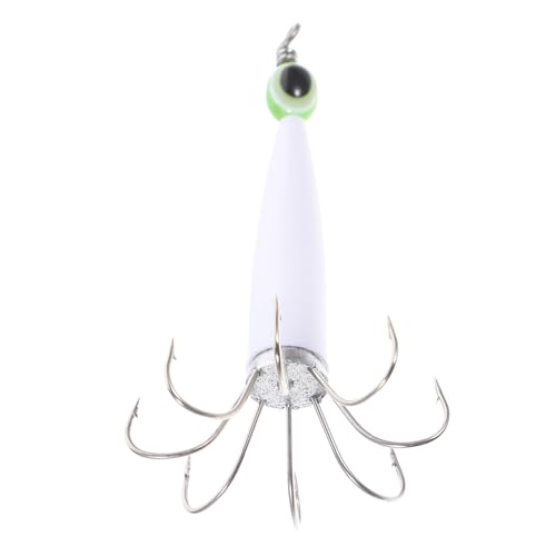 USHOBE Cebo de Pesca con Anzuelo de Hierro y diseño portátil para Pesca en Barcos, Adecuado para pulperas y Pescadores en mar Abierto Color Aleatorio
