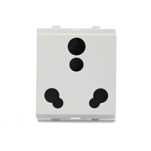 Image of Schneider's Electric's Opale 3M Plate with 16A Switch 1M and 16A Socket - White Modular Switch Combo