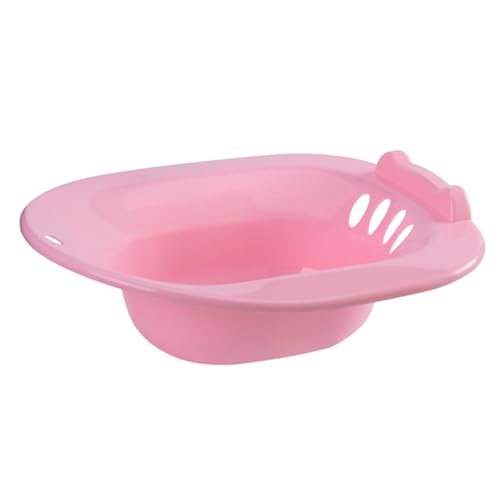 Baño de asiento para inodoro rosa, lavabo postoperatorio con diseño antideslizante 2