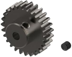 Pinion Gear, Steel, 40T, MOD0.53 / 48P, Screw Hole for 5mm Motor Shaft?Black