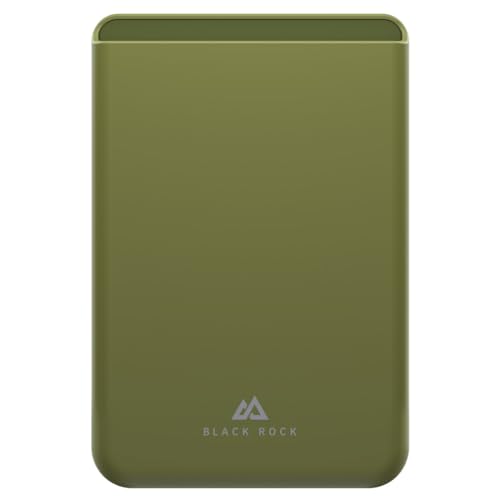 Tarjetero para iPhone 15 14 13 MagSafe billetera delgada magnética Black Rock verde