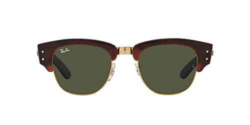 Ray-Ban Womens Rb0316s Mega Clubmaster Sunglasses, Mock Tortoise On Gold/Green, 50 Mm US