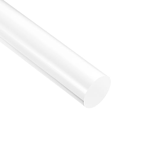 Image of uxcell Acrylic Round Rod, Clear,1 /2 inch Diameter 12-1 /4 inch Length, Solid Plastic PMMA Bar Stick