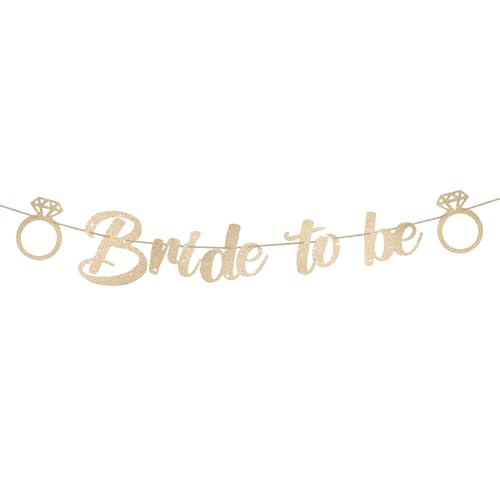 SerpizePaty Bride To Be Banner, Pre-Strung Glitter Wedding Decorations For