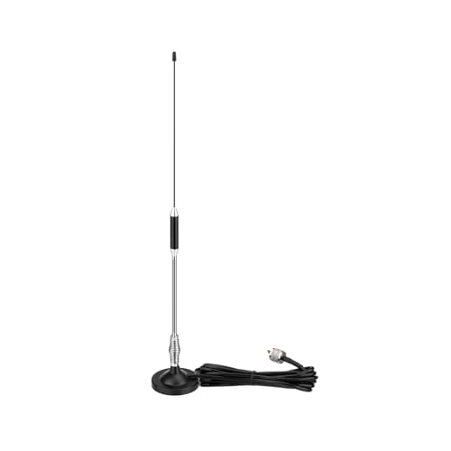 Eightwood 27MHz CB Radio Antenna 26in, PL259 Car Truck Antenna Kit Heavy Duty Magnetic Mount Compatible with Uniden President Cobra Galaxy Mobile Handheld CB Radios