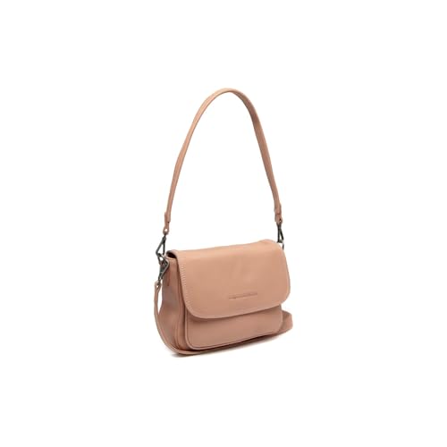 Sac à épaule bandoulière Miloa en cuir vintage rose de haute maroquinerie