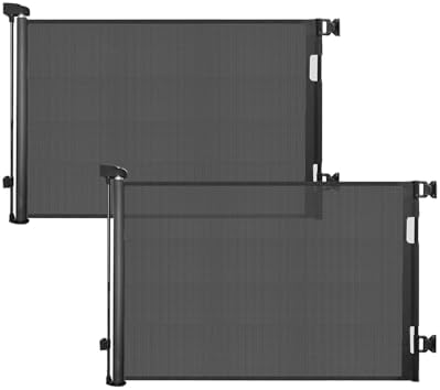 derimkcoa 2 Pack Treppenschutzgitter Ausziehbar für Babys, 0-140 cm Baby Absperrgitter Türschutzgitter Treppenschutzrollo,Tierschutzgitter Geeignet für Treppen/Türen/Innen & Außen