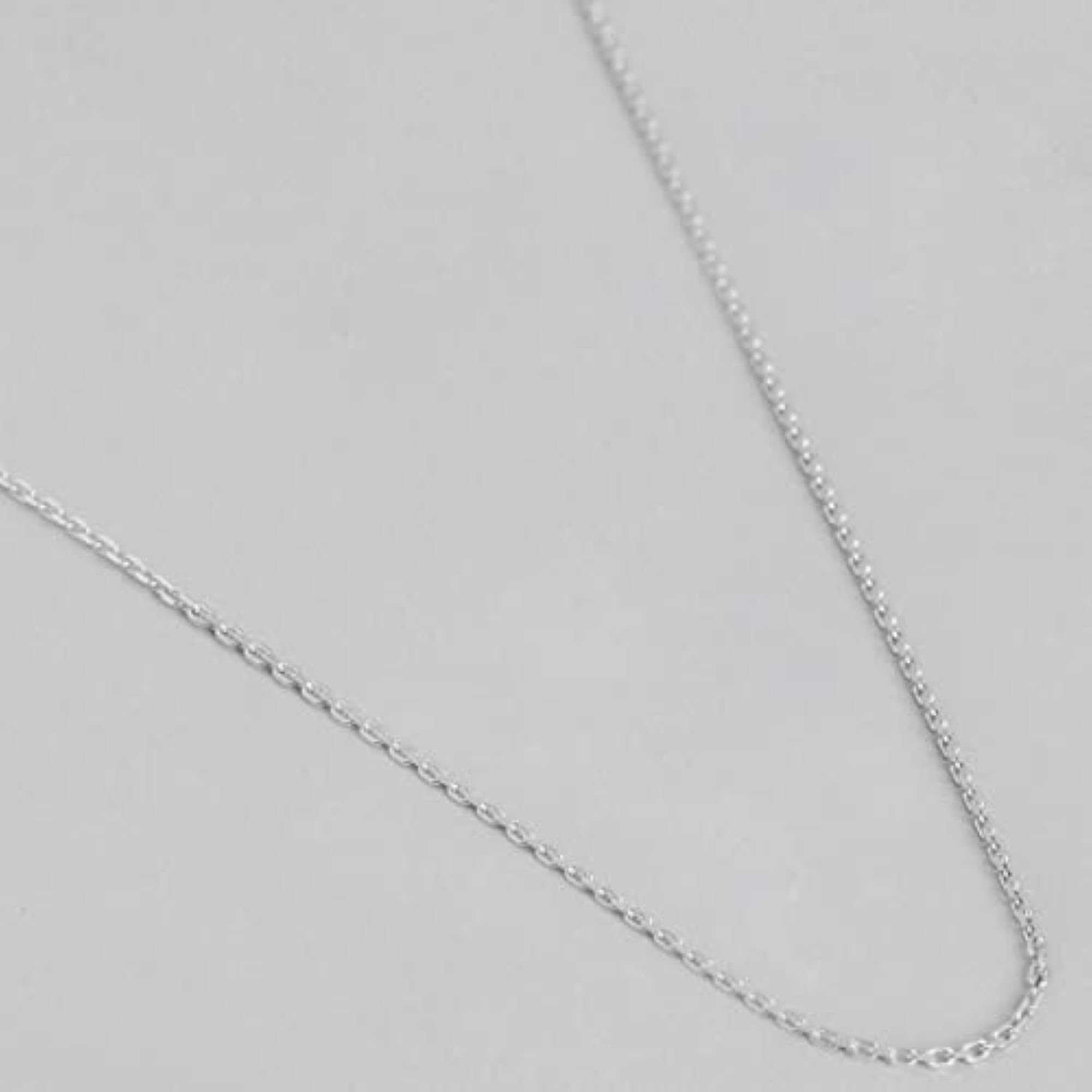925 Silver Rhodium Plated Chain Necklace, Hallmark, Adjustable
