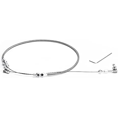 PQY 24" Hi-Tech Univeral Throttle Cable Braided Stainless Steel Throttle Cable Kit Cover