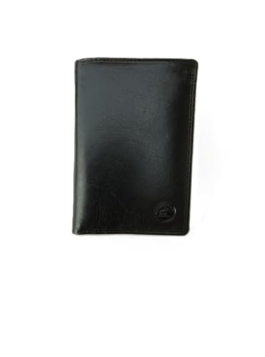 Portefeuille Homme Cuir Noir S5612 N Idéal pour Ranger la Carte Grise en Voyage