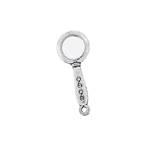 Bohemian Findings 4 Magnifying Glass Charms Antique Silver Tone Two Sided- SC3295 Cover