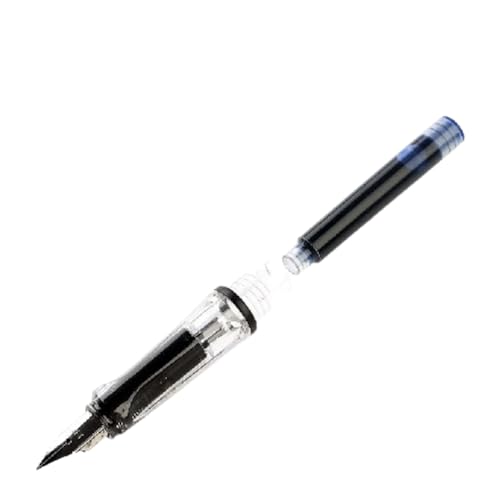 Image of Blue Fountain Pen Ink Cartridges, 50 Pack, 3.4mm Bore, Quick-Drying, 51mm Length (50)