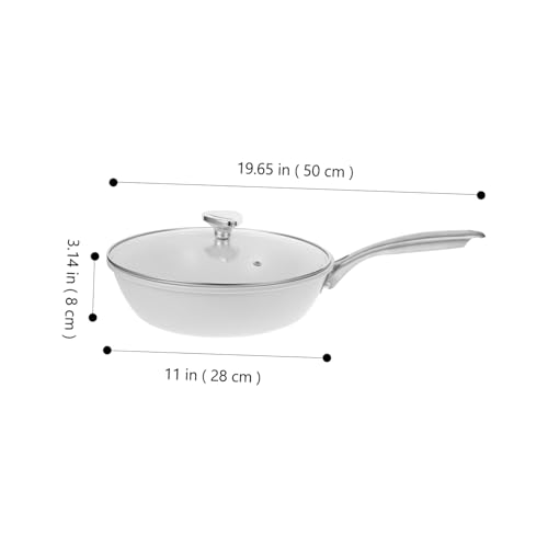 Wok pequeño de cerámica antiadherente Ciieeo con tapa miniatura 7
