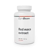 GymBeam Rotes Maca Extrakt - 1800 mg, hormonelles Gleichgewicht, Frauengesundheit, hochwertige Lepidium Meyenii, 90 Kapseln