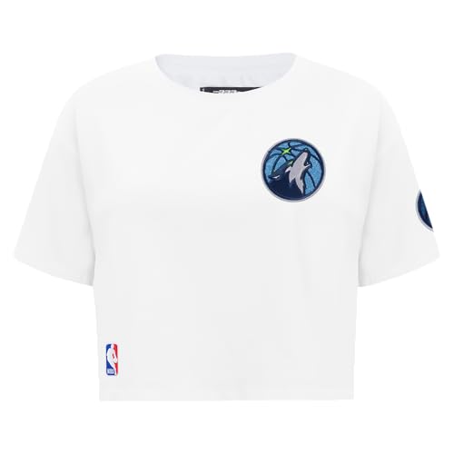 Pro Standard Womens NBA Minnesota Timberwolves Classic Chenille S/S Boxy TEE White XL