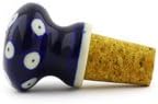 Polmedia Polish Pottery Bottle Stopper - Blue Eyes Pattern Handmade in Boleslawiec Poland by Ceramika Artystyczna + Certificate of Authenticity