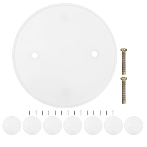 PENIKOKO 8 pièces Cache Plafonnier Rond Blanc avec Vis Protection pour Muraux et Boîtes Électriques Couverture Élégante pour Lustres et Câbles pour Maison et Bureau