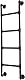 Etagenbettleiter, Wandmontage, Kellerfenster, Brunnenleiter, schwarzes Schmiedeeisen, industrielles Rohr, Trittleiter, belastbar 150 kg, Metall-Trittleiter für Dachboden, Dachboden, Wohnheim,