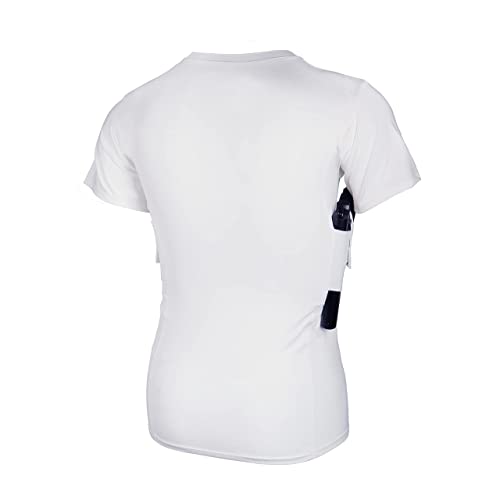 Lilcreek Scoop Neck Conceal Carry Shirts for Men: Undercover Concealed Carry Clothing with Gun Holster