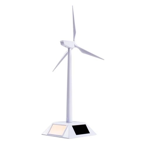 Jadeshay Mini Eolienne Modèle de Moulin à Vent à Énergie Solaire Kit Assemblé Modèle de Moulin à Vent à Énergie Solaire de Bureau pour Outil...