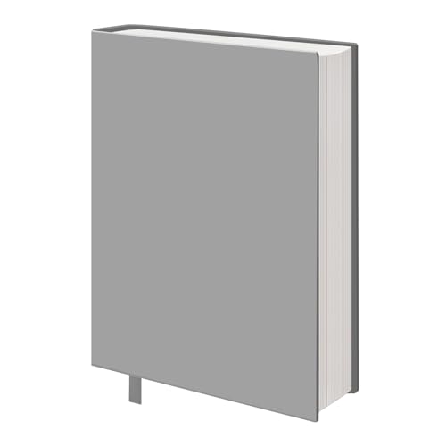 KICNIC Gray Fabric Book Cover for Hardcover, 1 Pack, 6x9 Inch, Up to 8.5”x9.5”, Adjustable School Book Sleeve Protector for Teens, Stretchable Decorative Cloth Book Sox for Book Lovers