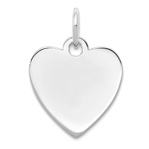 Collier cœur argent 925 poli : un bijou gravable de haute qualité à offrir