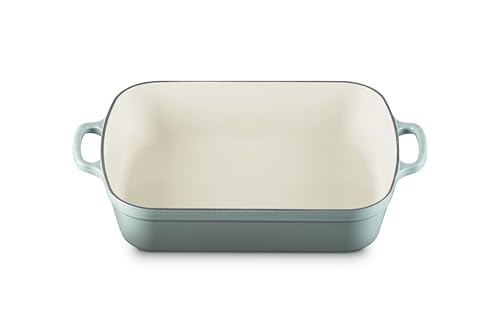 Image of Le Creuset Enameled Cast Iron Rectangular Roaster, 5.25 qt., Sea Salt | 5.25 qt. (9.8 inch x 13 inch)