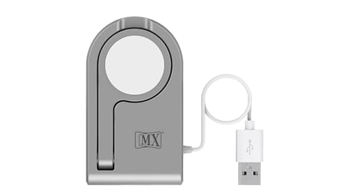 Image of MX Watch Charger with USB Dock Cable - 1 Meter | Magnetic Wireless Charging Cord | USB Charger Compatible with Apple Watch Series 1-9, SE, Ultra | Travel-Friendly (White)